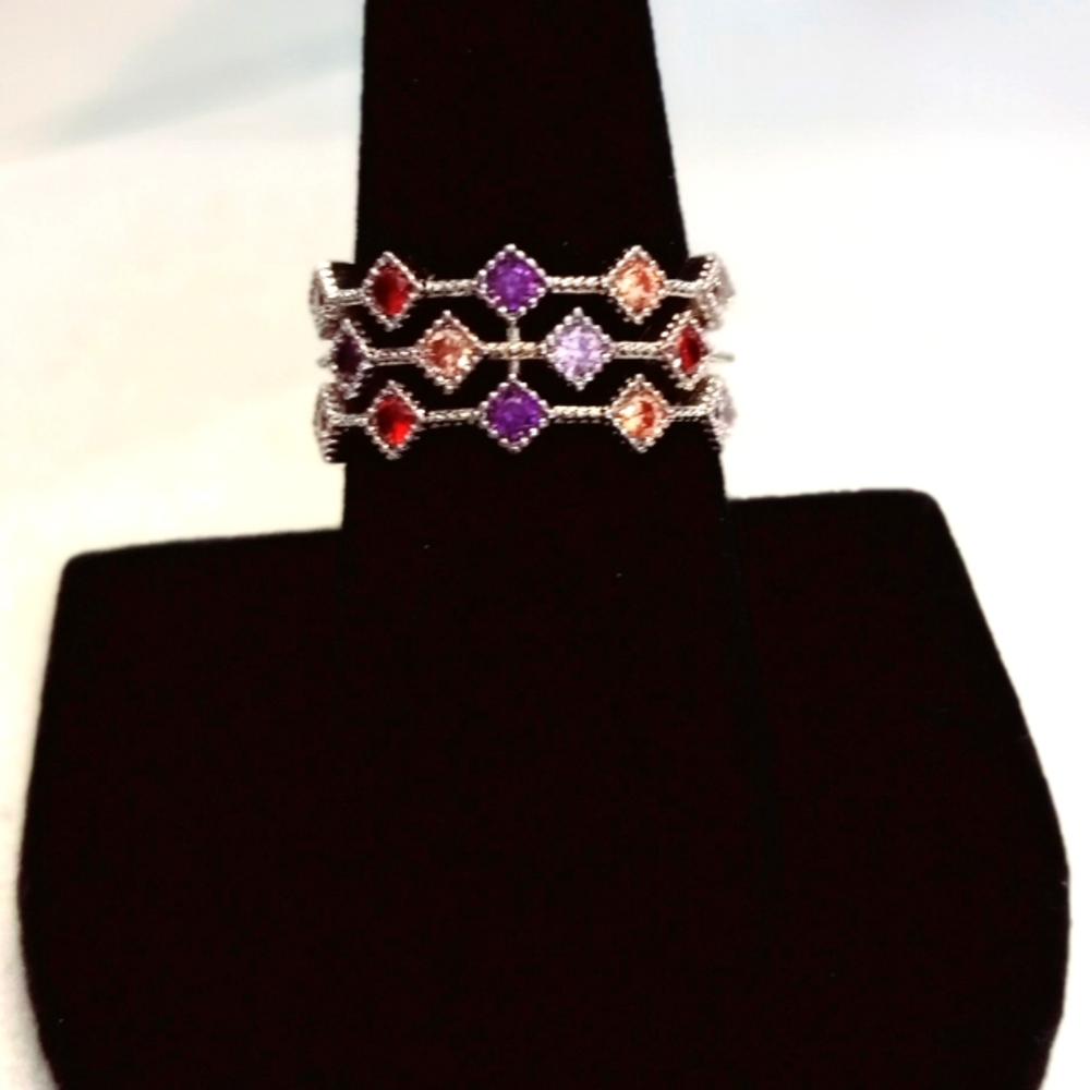 Multi Color Crystal Ring